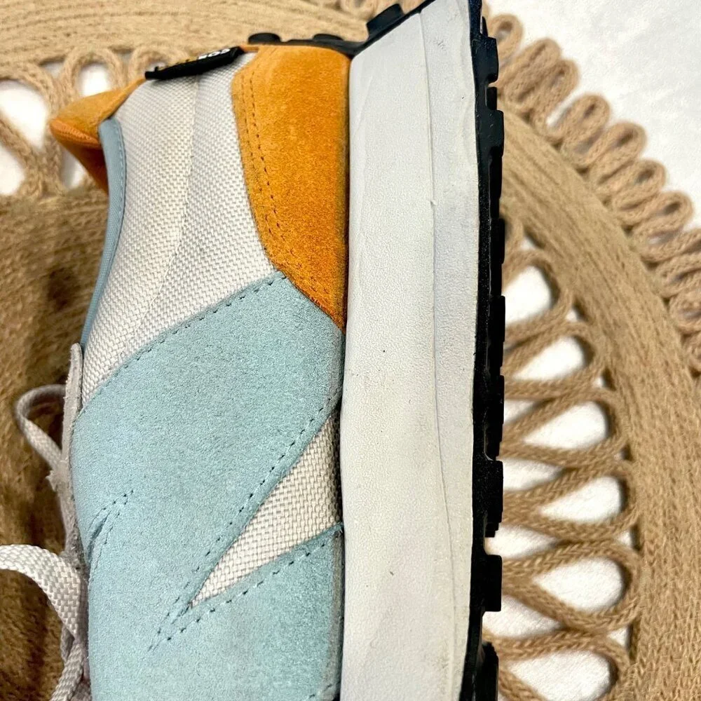 New Balance 327 Moonbeam Madras Orange Sneakers Mens' Size 11.5